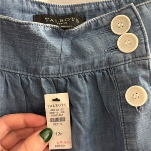 Talbots skirt with White buttons